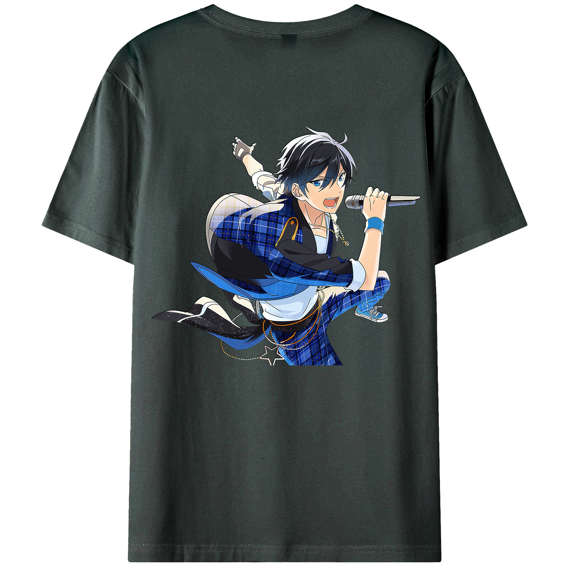 （画像用） あんさんぶるスターズ! Ensemble Stars 綿100％ メンズ半袖Tシャツ（バックプリント） 通気性